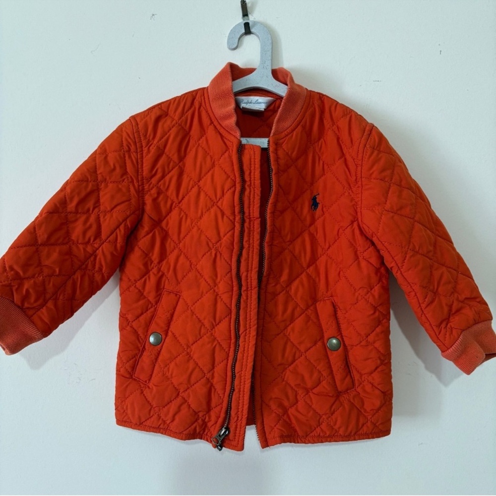Ralph Lauren Kids Orange Quilted Jacket